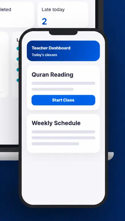 Learning Management System interface preview